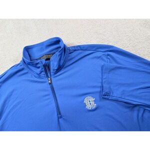 Polo Golf Ralph Lauren Mens Large Blue 1/4 Zip Pullover Huntsville Golf Club L